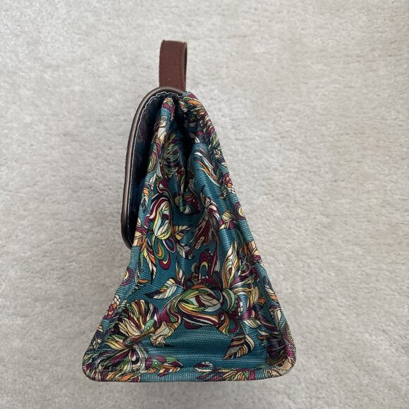 Sakroots Lunch Bag Box Flap Insulated Blue Print Coated Canvas Bird Pattern - Picture 5 of 10